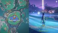 Go to Blue Amber Lake to start The Tale-Telling Heart quest (Image via HoYoverse)